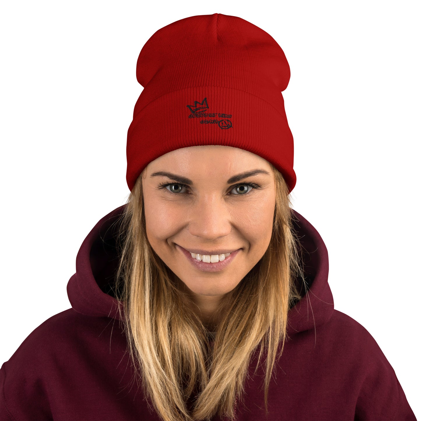 Jesus my KING Embroidered Beanie