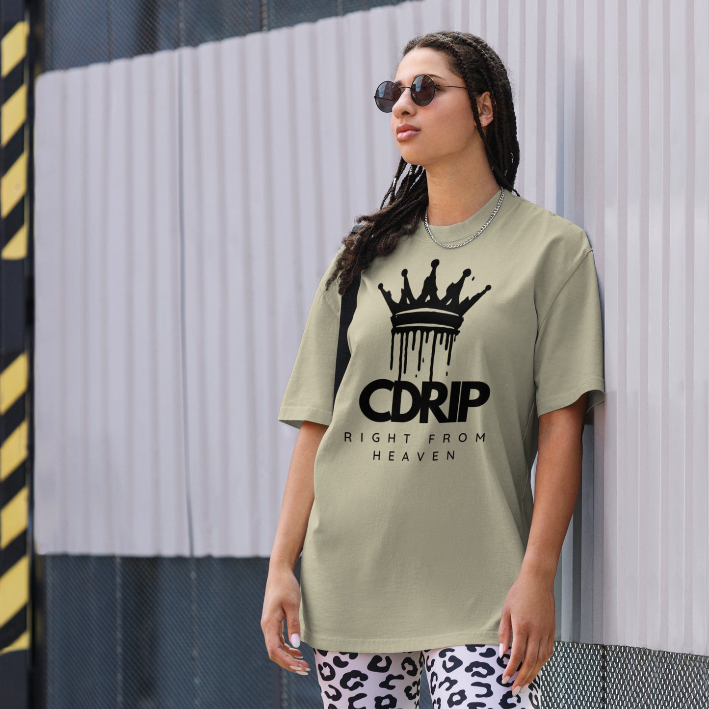 Cdrip right from HEAVEN Oversized faded t-shirt