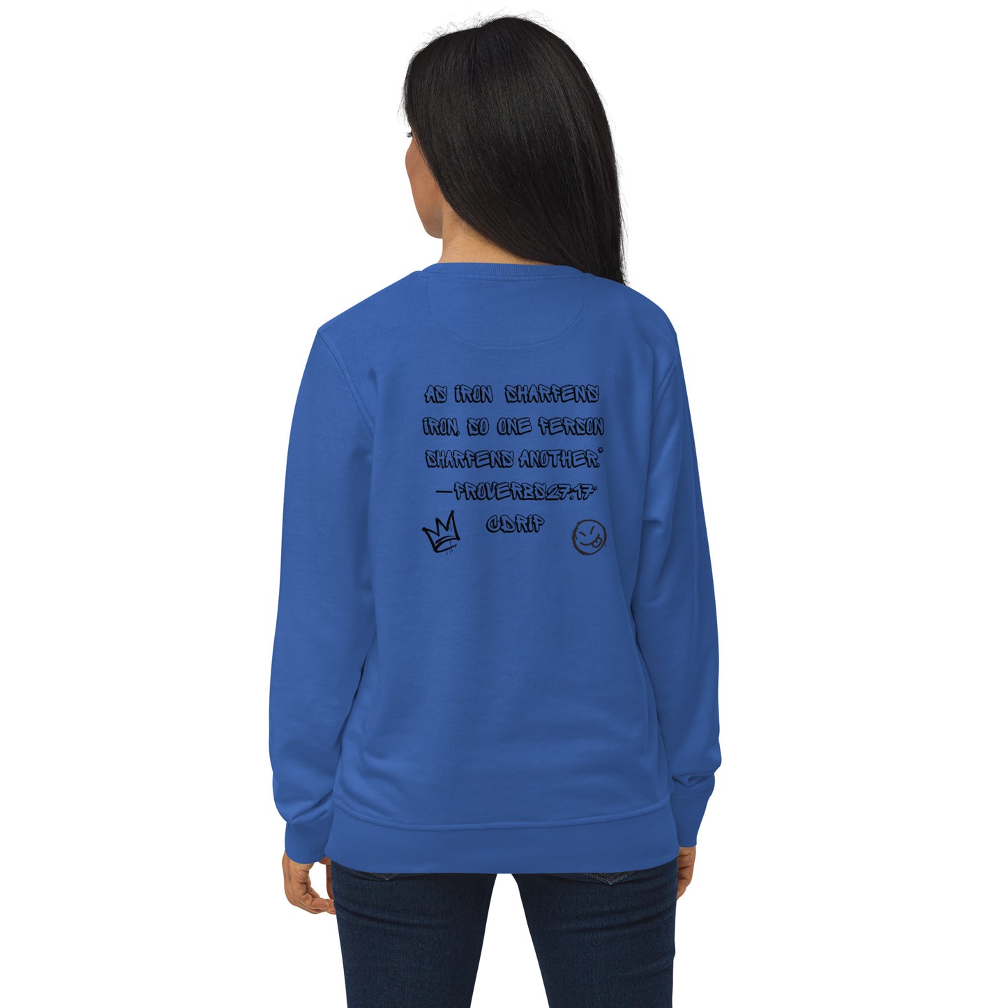 CDRIP SCRIPTURE ON THE BACK Unisex organic sweatshirt