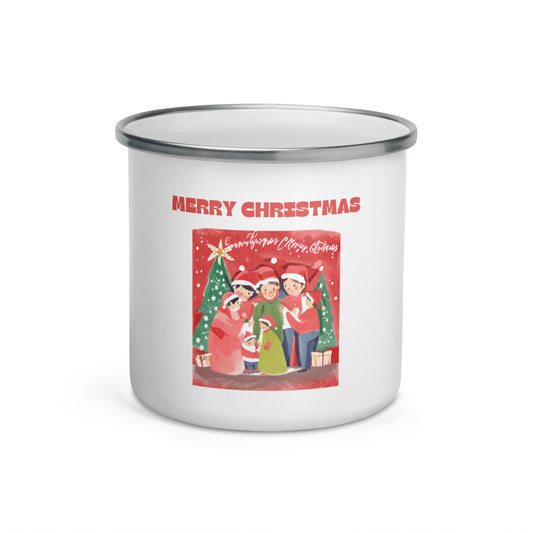 Merry Christmas Enamel Mug