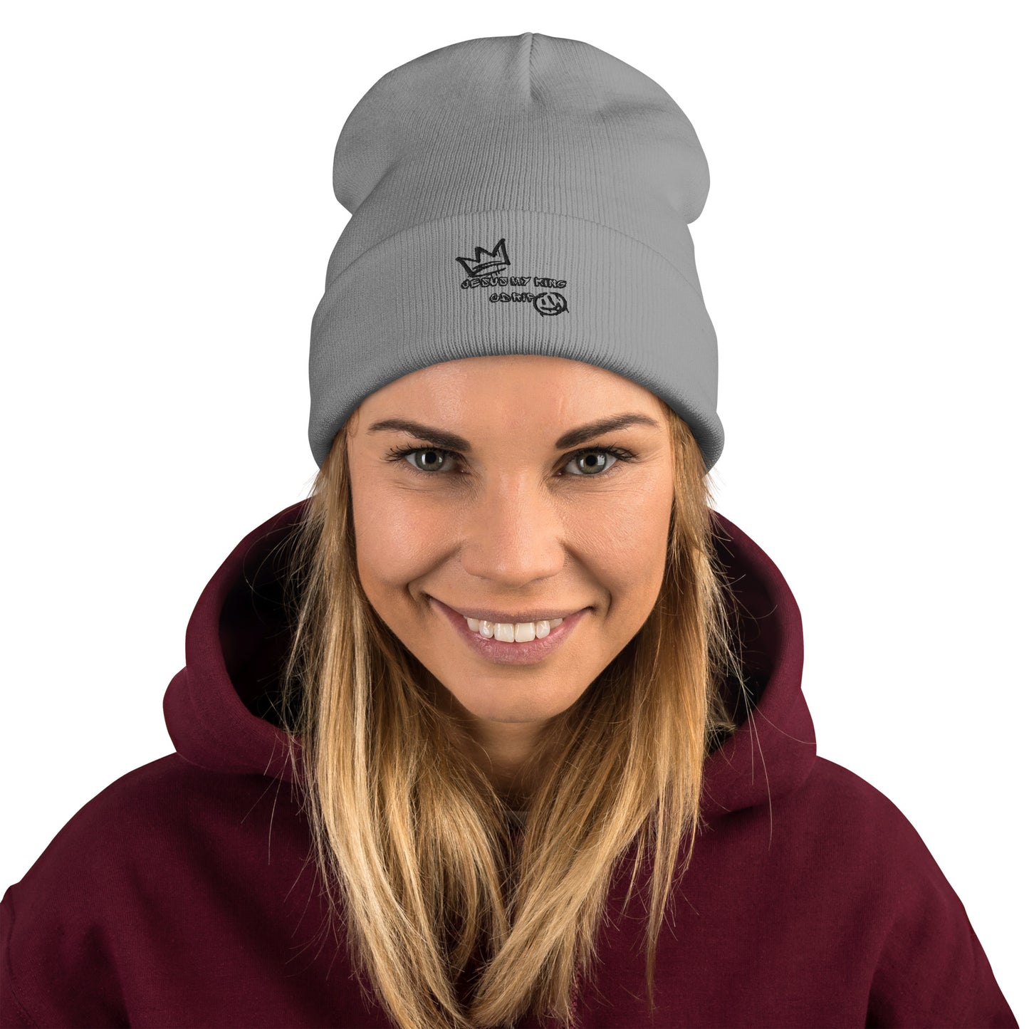 Jesus my KING Embroidered Beanie