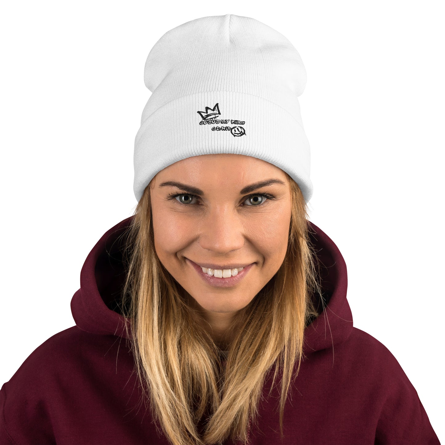 Jesus my KING Embroidered Beanie