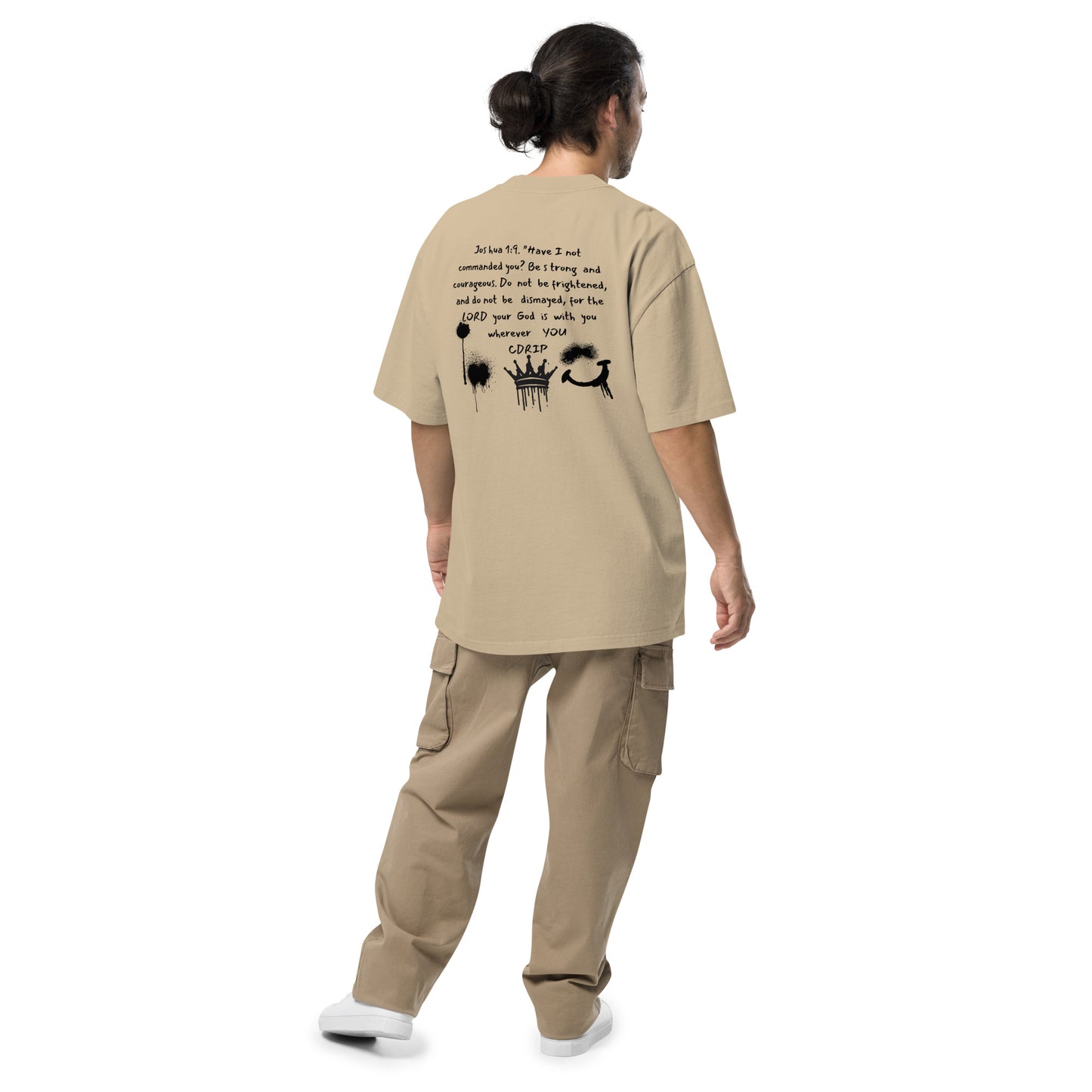CDRIP SCRIPTURE ON THE BACK Oversized faded t-shirt
