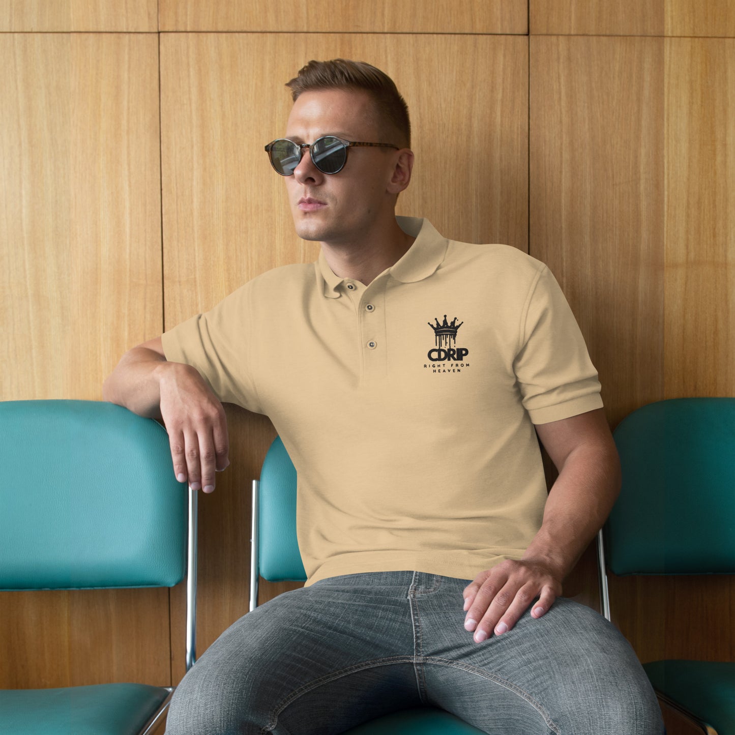 CDRIP Right From Heaven Men's Premium Polo