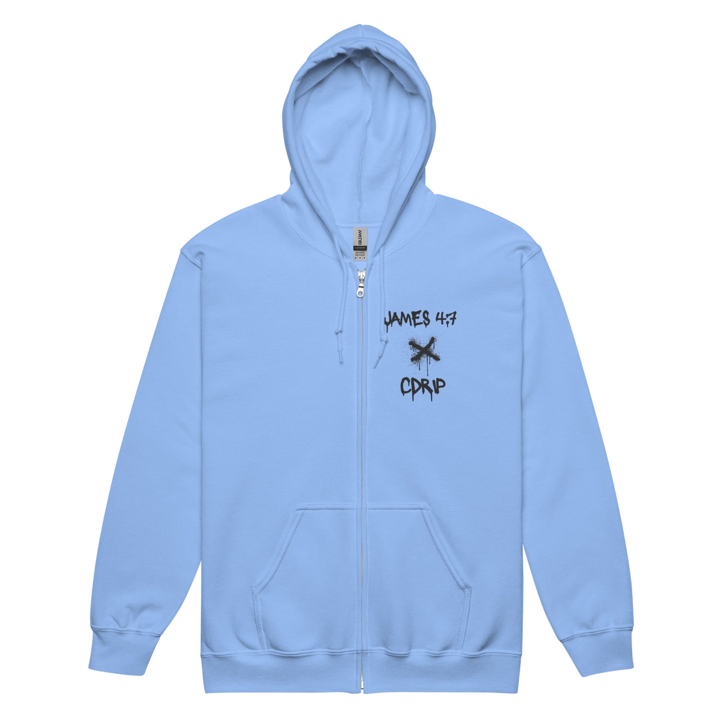 Resist the devil and he will flee Unisex heavy blend zip hoodie
